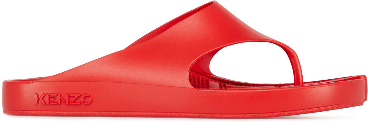 Kenzo: Rouge Claquettes K-Beach Rouge - 1