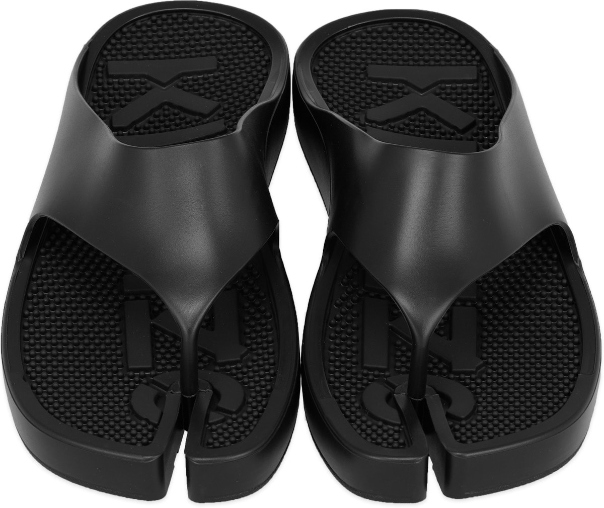 Kenzo: Black K-Beach Flip-Flops - 4