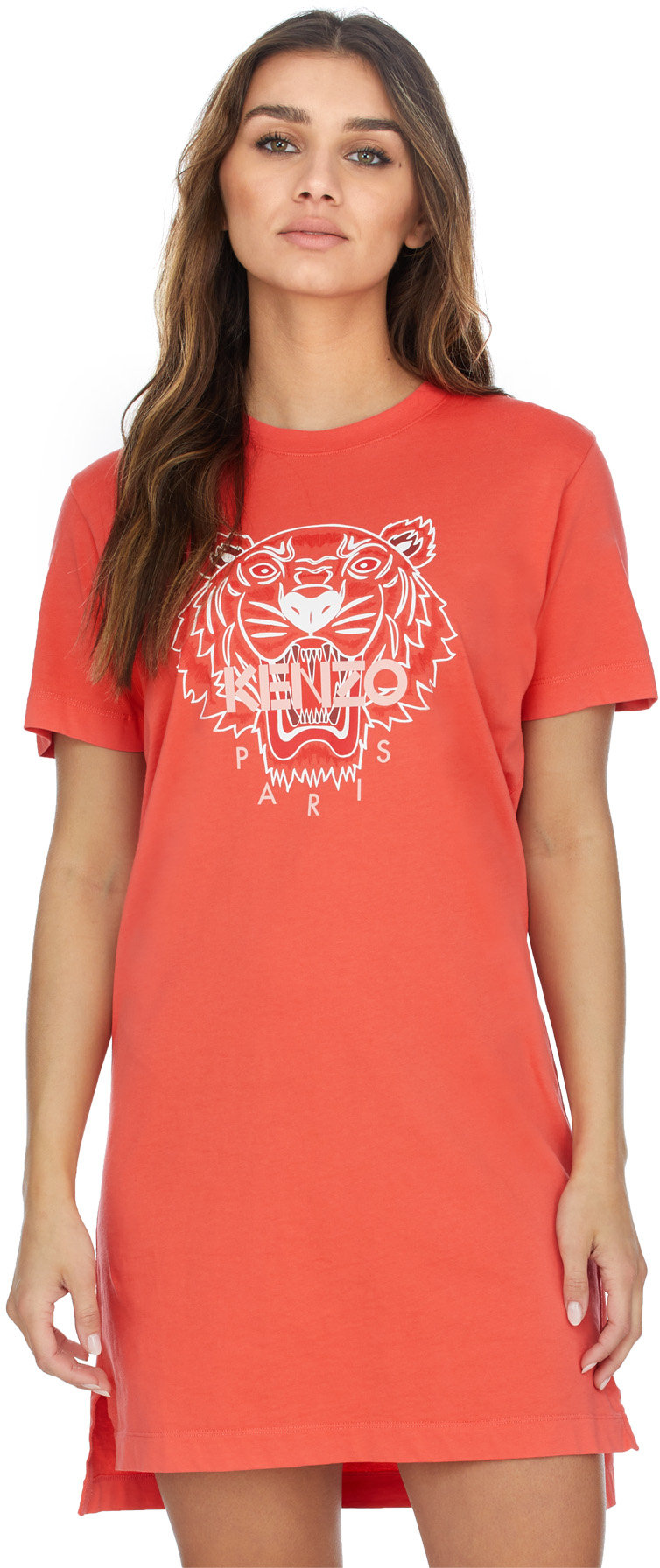 Kenzo: Red Tiger T-Shirt Dress - 3