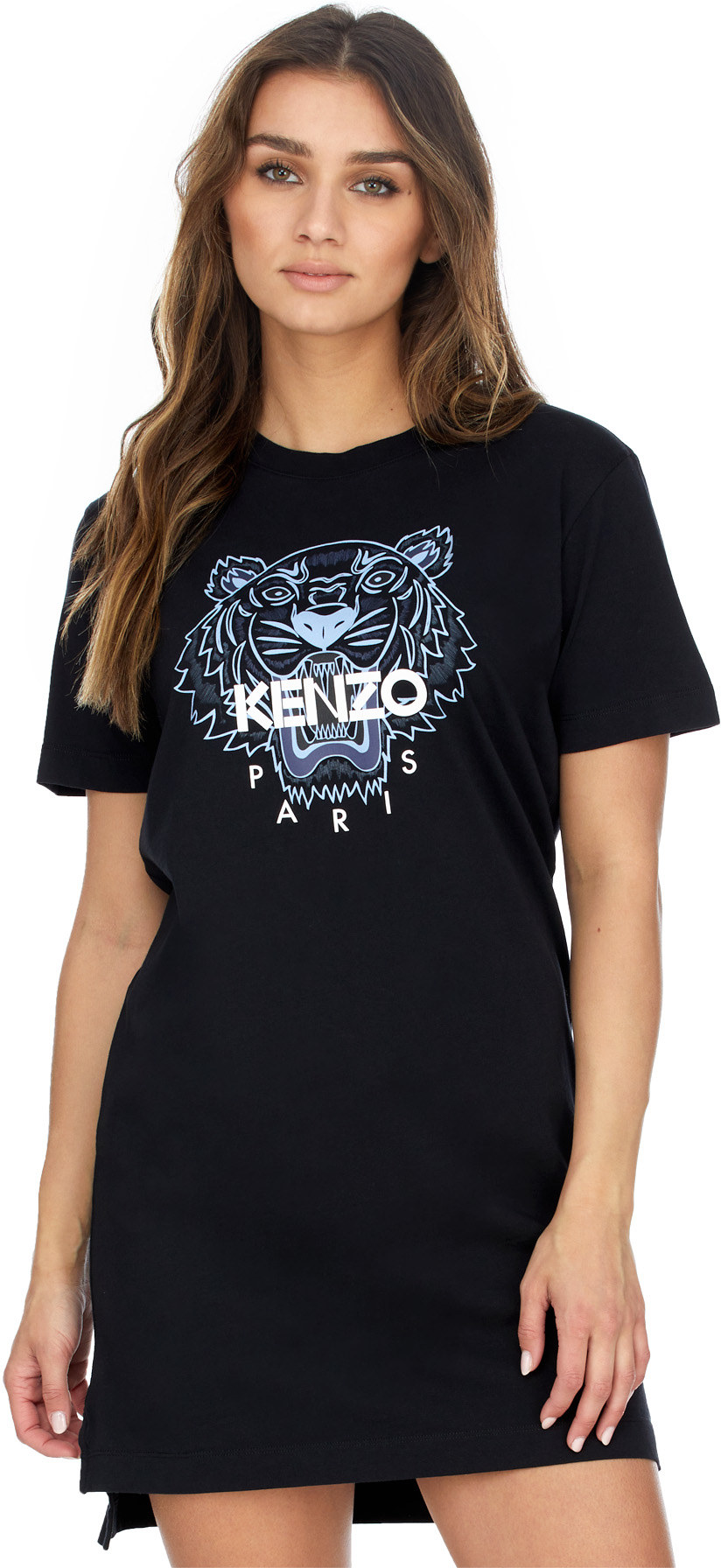 Kenzo black midi sport t-shirt dress hotsell