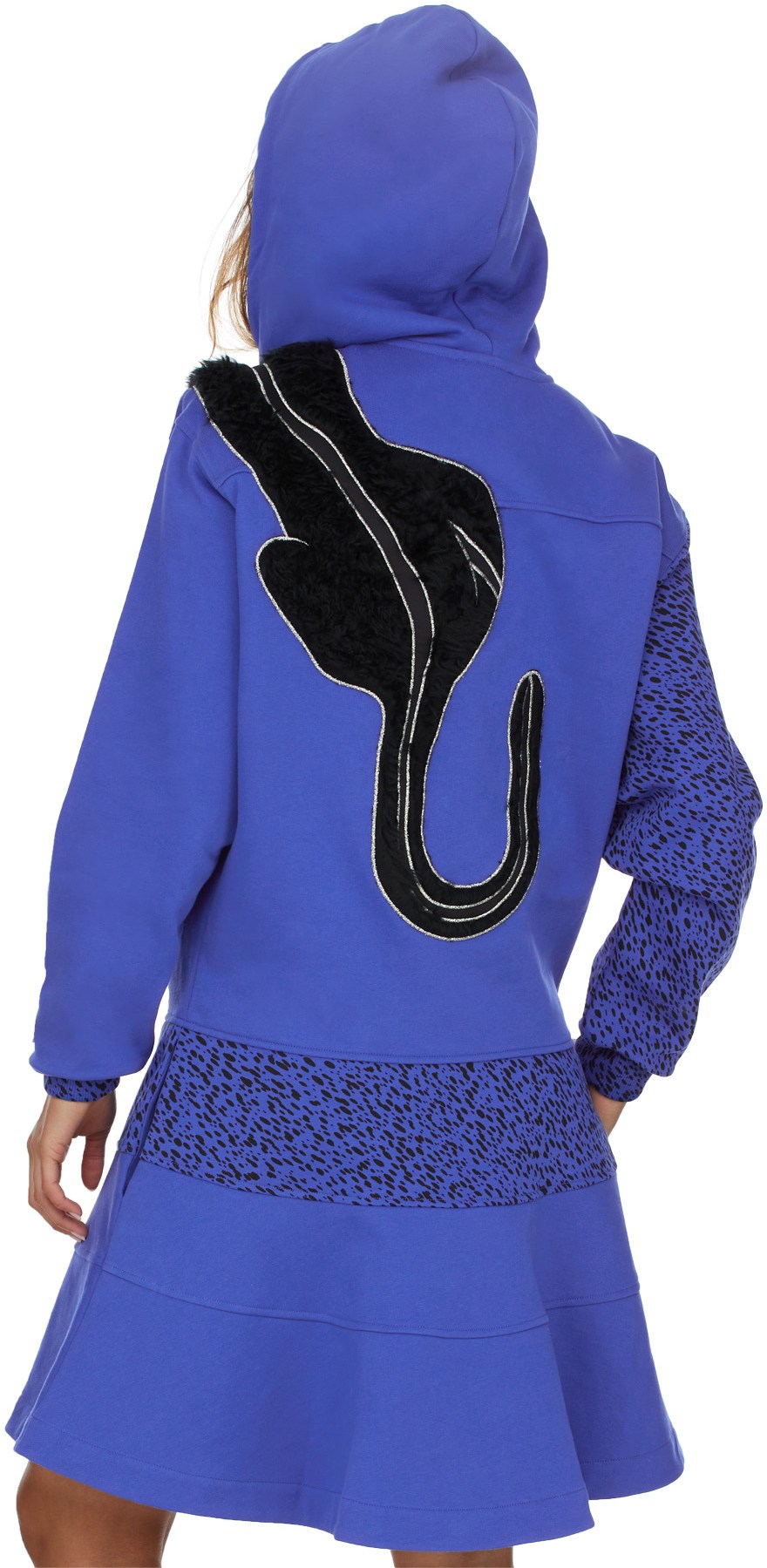 Kenzo: Blue Kenzo x Kansaiyamamoto 'Black Puma' Hoodie Dress - 4