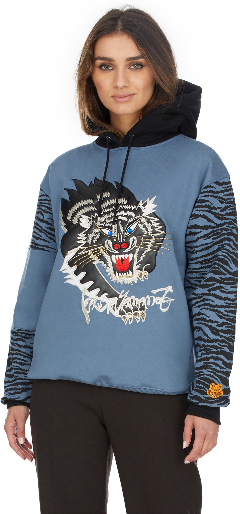 Kenzo: Blue Kenzo x Kansaiyamamoto 'Black Panther' Hoodie - 3