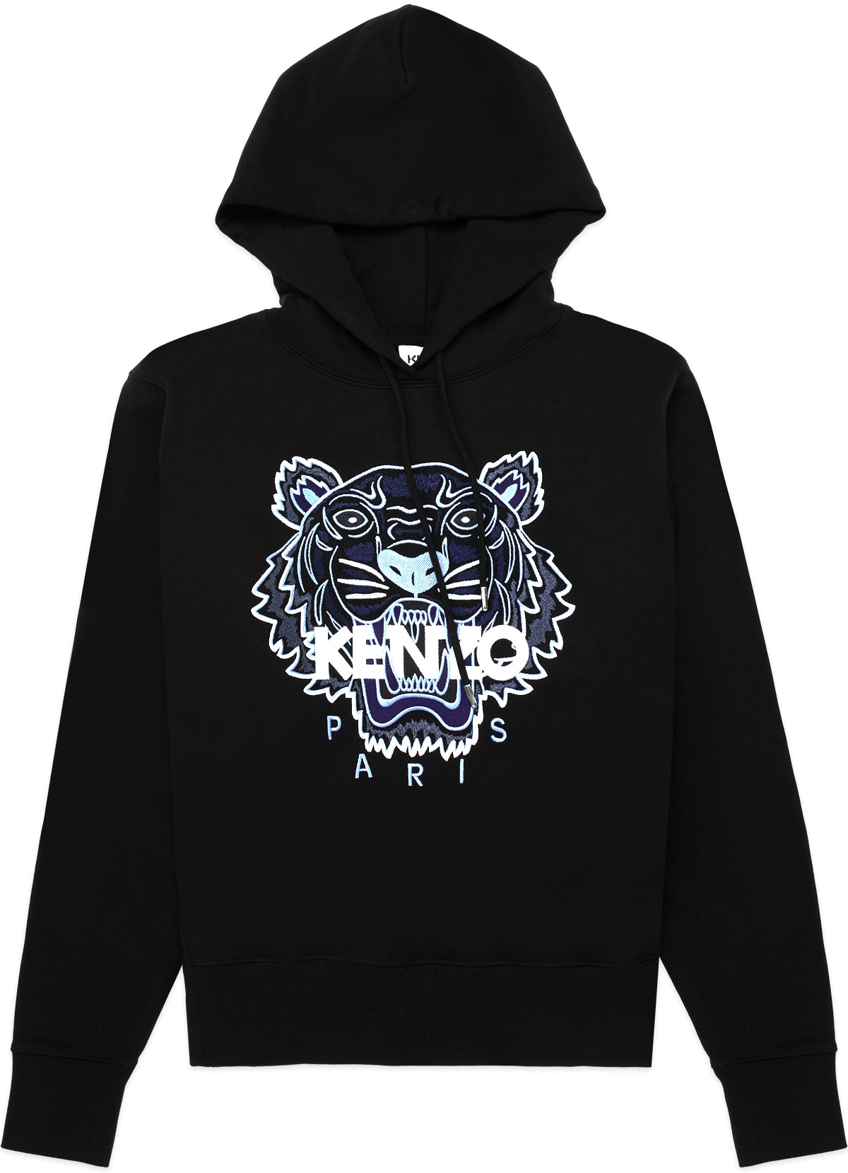 Kenzo: Noir Veste à Capuche Tigre Noir - 1