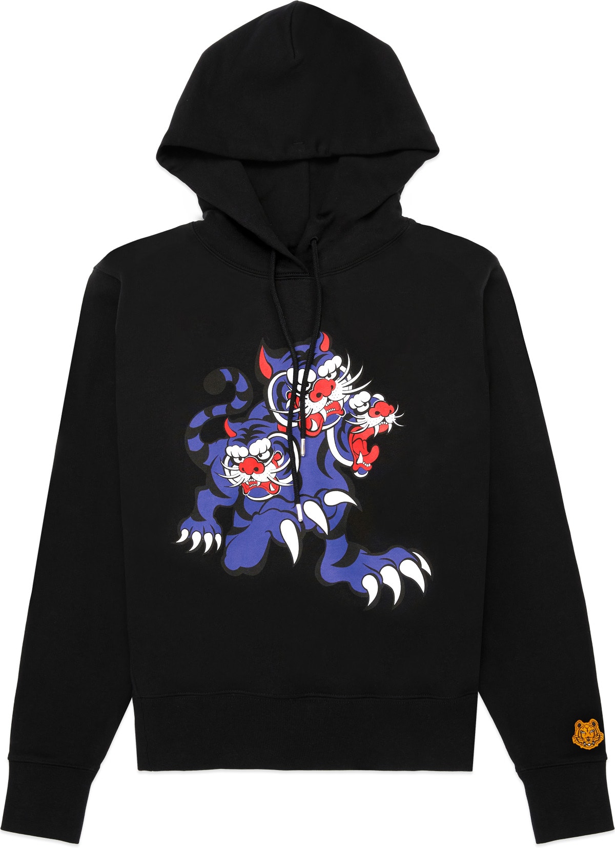 Kenzo: Black Kenzo x Kansaiyamamoto 'Three Tigers' Hoodie - 1