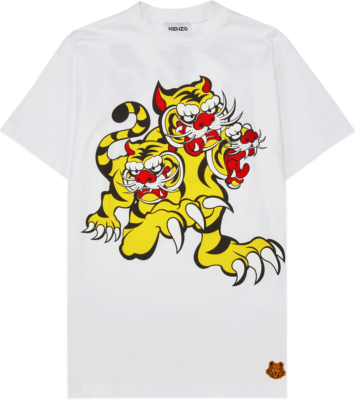 Kenzo: White Kenzo x Kansaiyamamoto 'Three Tigers' T-Shirt - 1