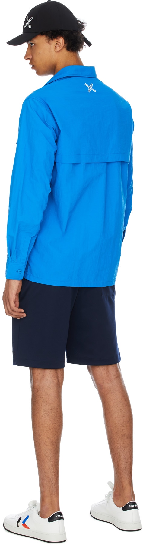 Kenzo: Bleu Chemise Kenzo Sport 'Little X' Bleu - 4