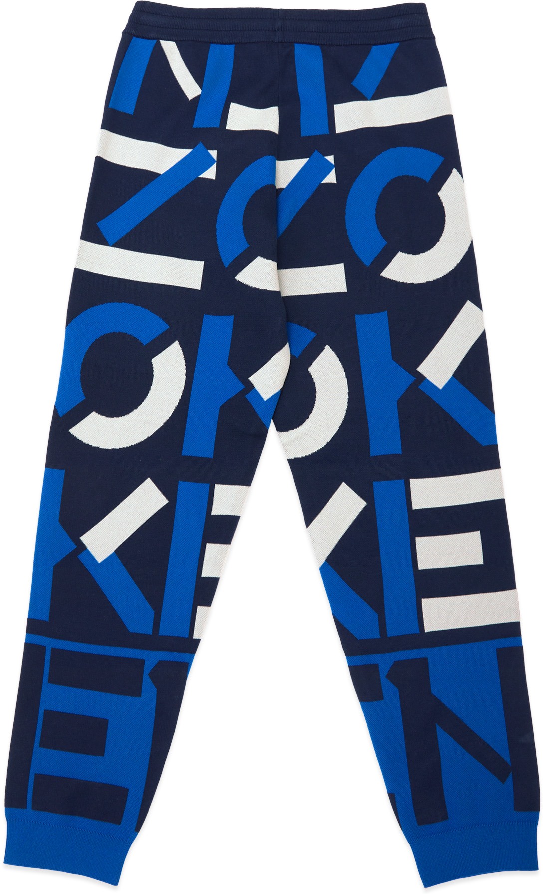 Kenzo: Bleu Pantalon de Survêtement Kenzo Sport Monogramme en Jacquard Bleu - 2