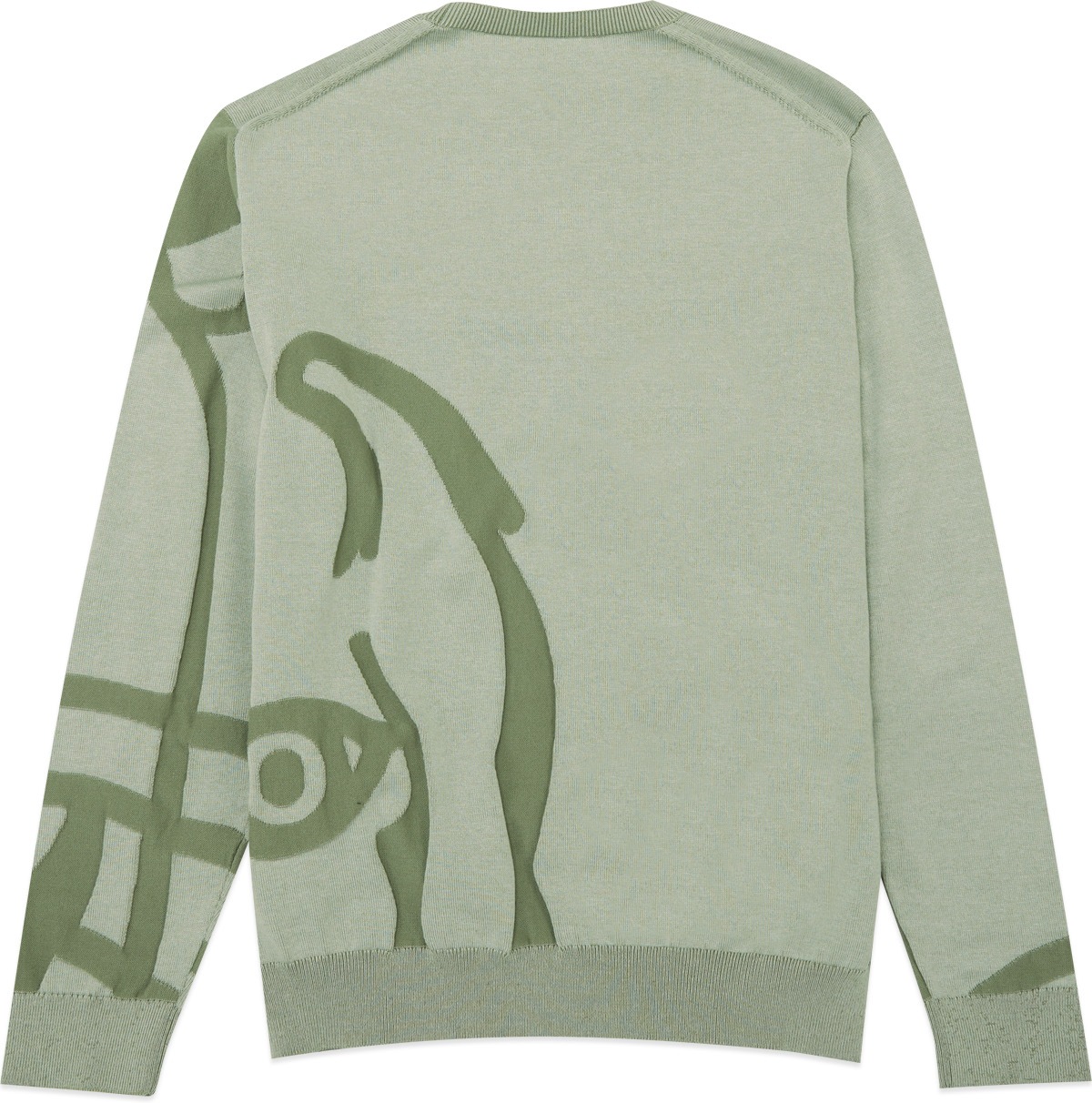 Kenzo: Green K-Tiger Knit Crew Sweater - 2