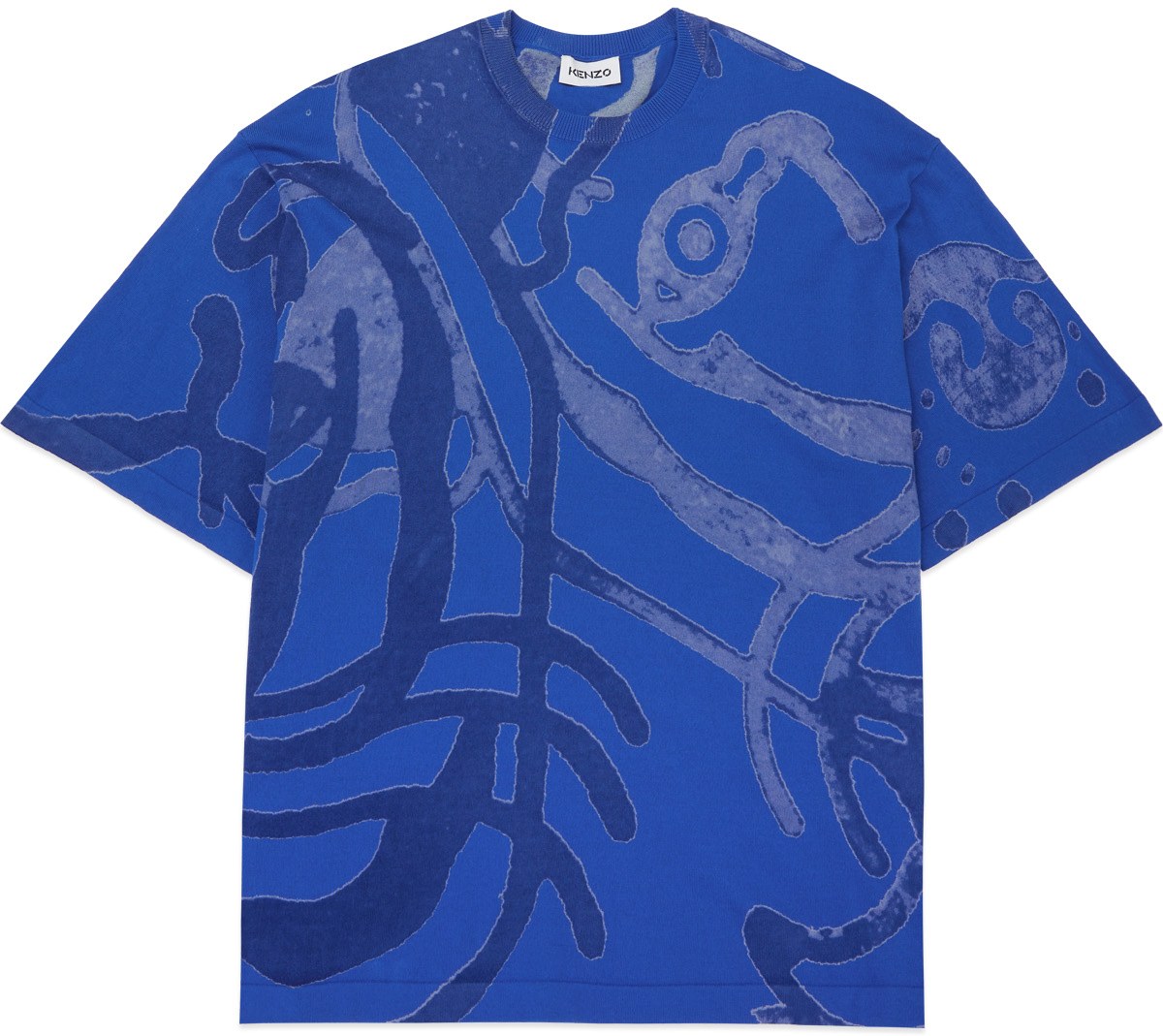 Kenzo: Blue K-Tiger Knit T-Shirt - 1