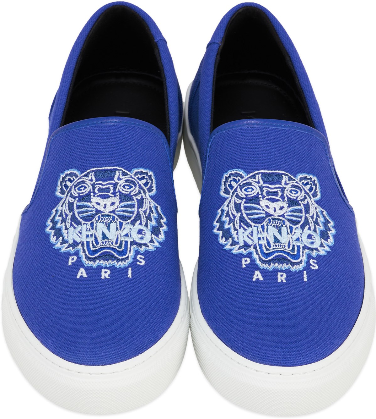 Kenzo: Blue K-Skate Canvas Tiger Slip-Ons - 4