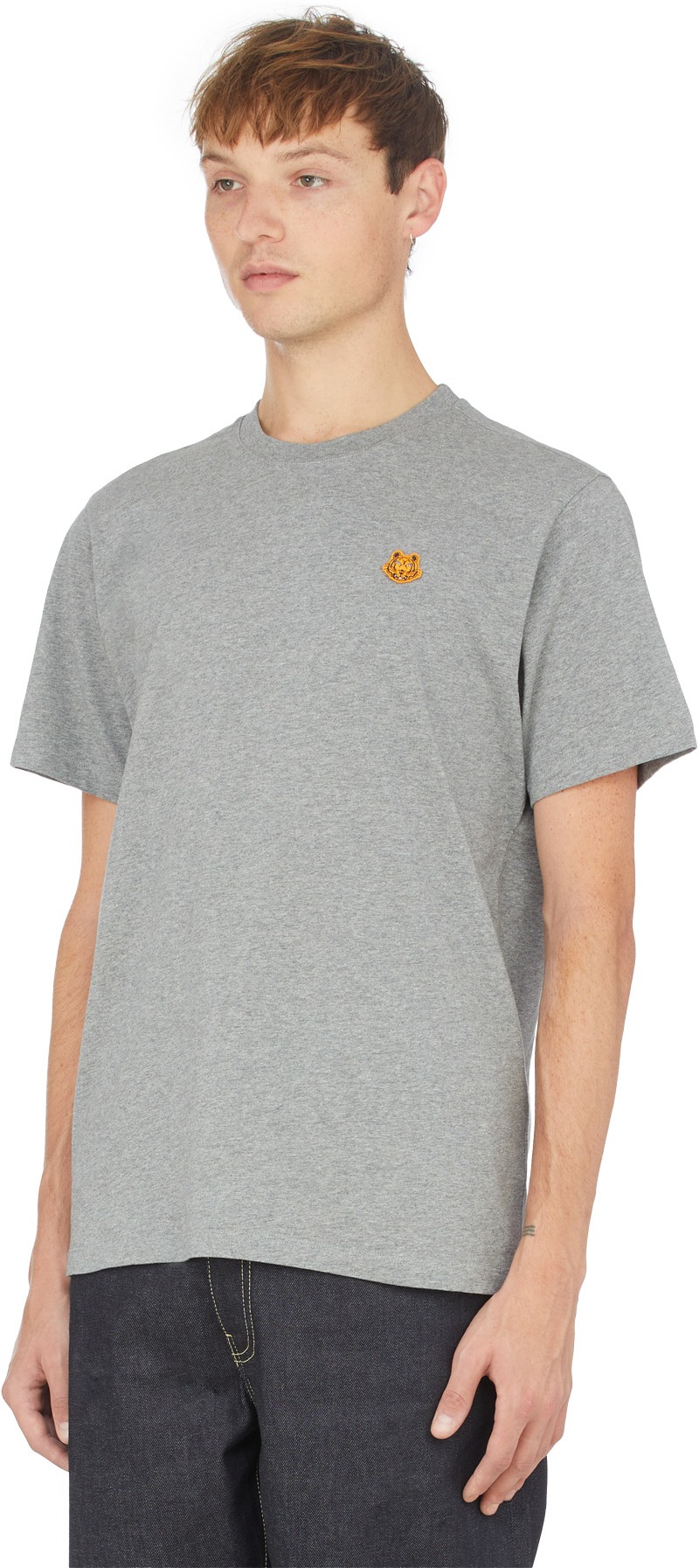 Kenzo: Grey Tiger Crest T-Shirt - 2
