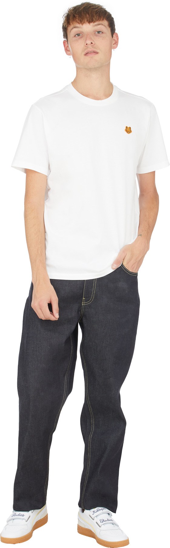 Kenzo: White Tiger Crest T-Shirt - 4