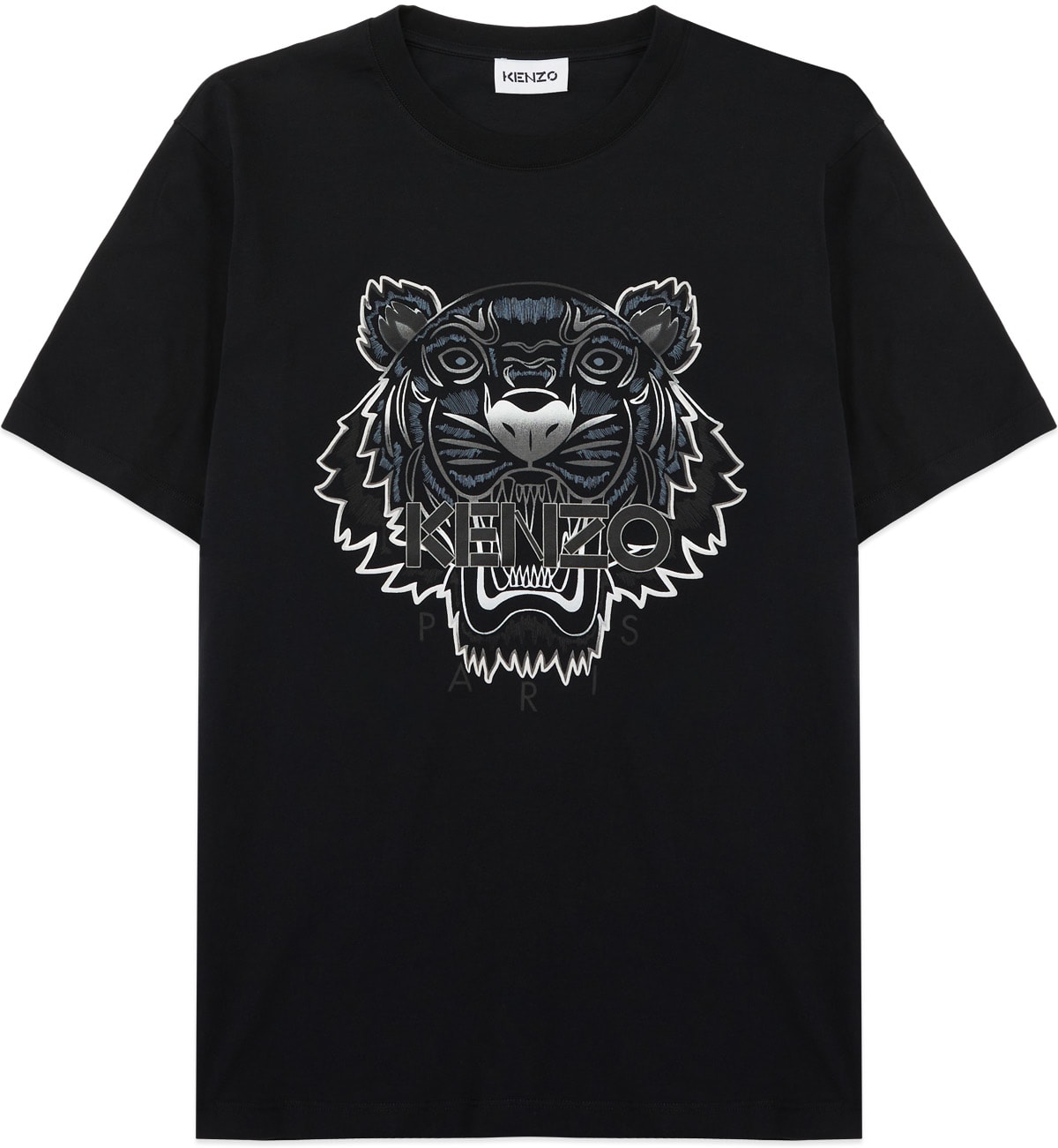 Kenzo: Noir T-Shirt Gradient Tiger Noir - 1