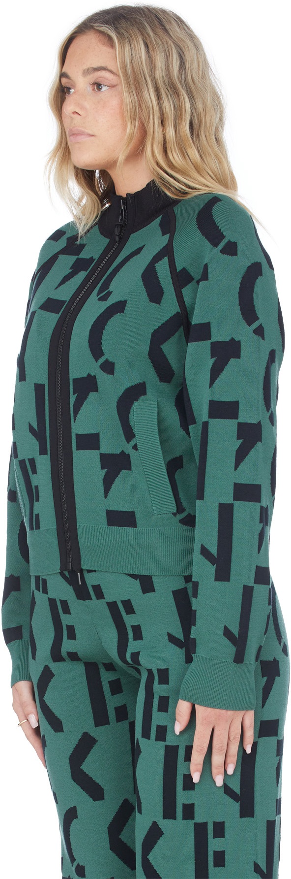 Kenzo: Green Kenzo Sport Monogram Jacket - 2