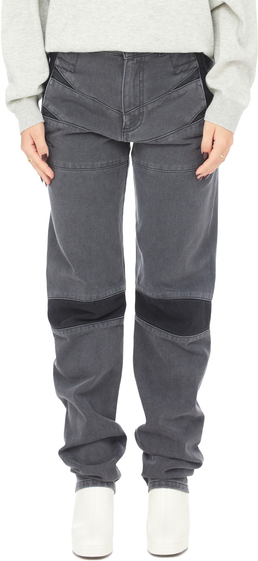 Kenzo: Gris Jean en Denim Droit Gris - 1