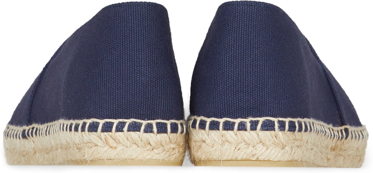 Kenzo: Bleu Espadrilles Classique Tigre en Toile Bleu - 5