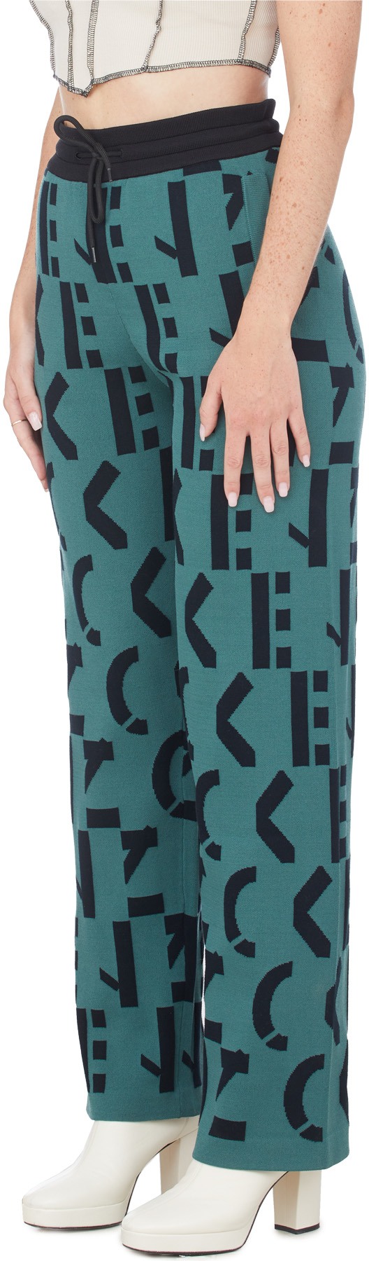 Kenzo: Green Kenzo Sport Monogram Jogger - 2