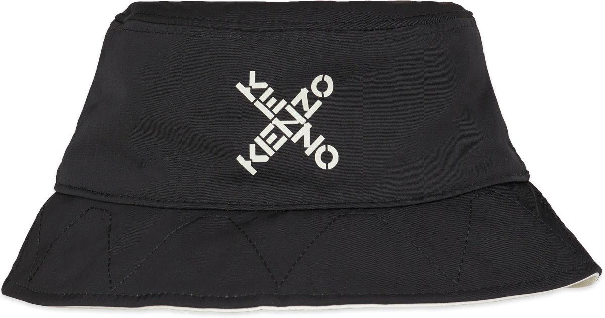 Kenzo: Black Kenzo Sport Reversible Bucket Hat - 1
