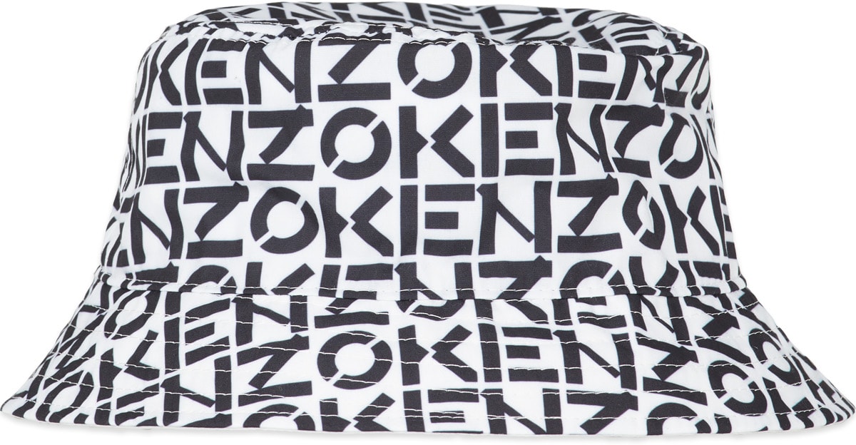 Kenzo: Blanc Bob Kenzo Monogramme Réversible Blanc - 1