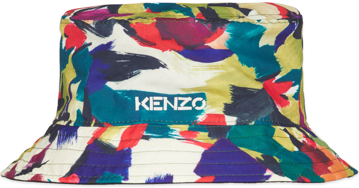 Kenzo: Multicolor 'Archival Floral' Reversible Bucket Hat - 1