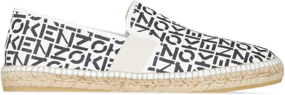 Kenzo: Gris Espadrilles Élastiques Kenzo Sport Monogram Gris - 1