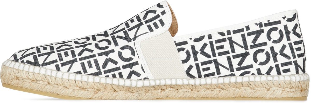 Kenzo: Gris Espadrilles Élastiques Kenzo Sport Monogram Gris - 2