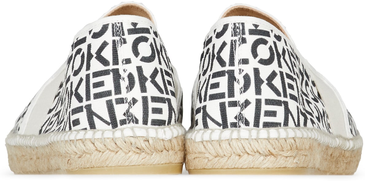 Kenzo: Gris Espadrilles Élastiques Kenzo Sport Monogram Gris - 5