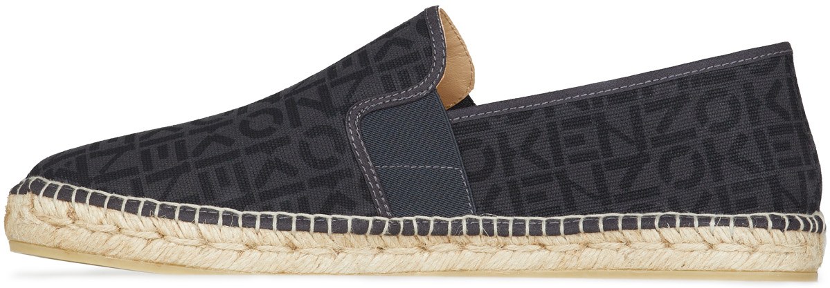 Kenzo: Gris Espadrilles Élastiques Kenzo Sport Monogram Gris - 2