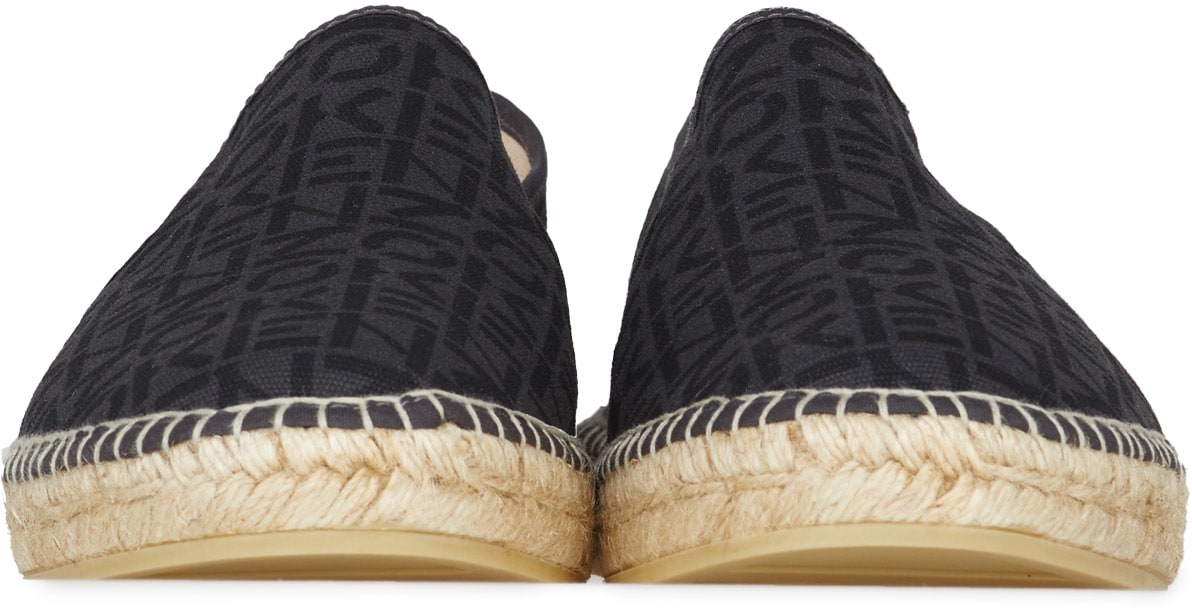 Kenzo: Grey Kenzo Sport Elastic Monogram Espadrilles - 3