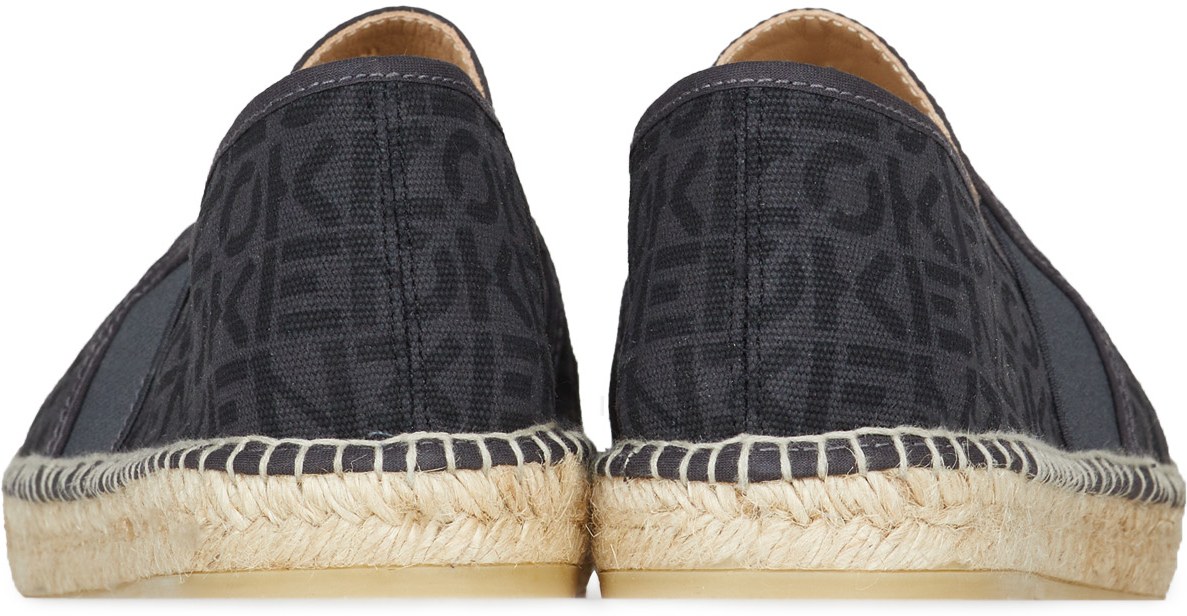 Kenzo: Grey Kenzo Sport Elastic Monogram Espadrilles - 5