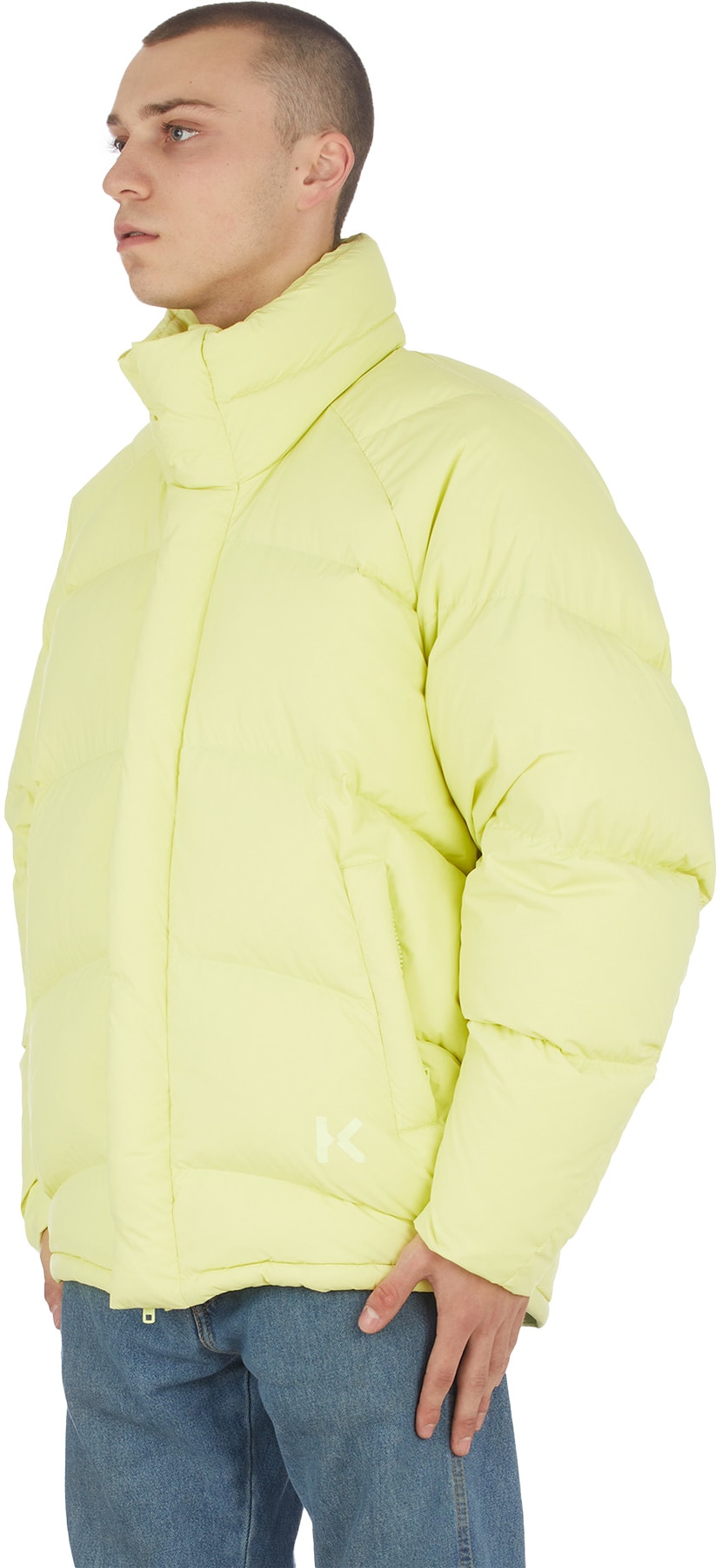 Kenzo: Yellow Logo Bomber Jacket - 2