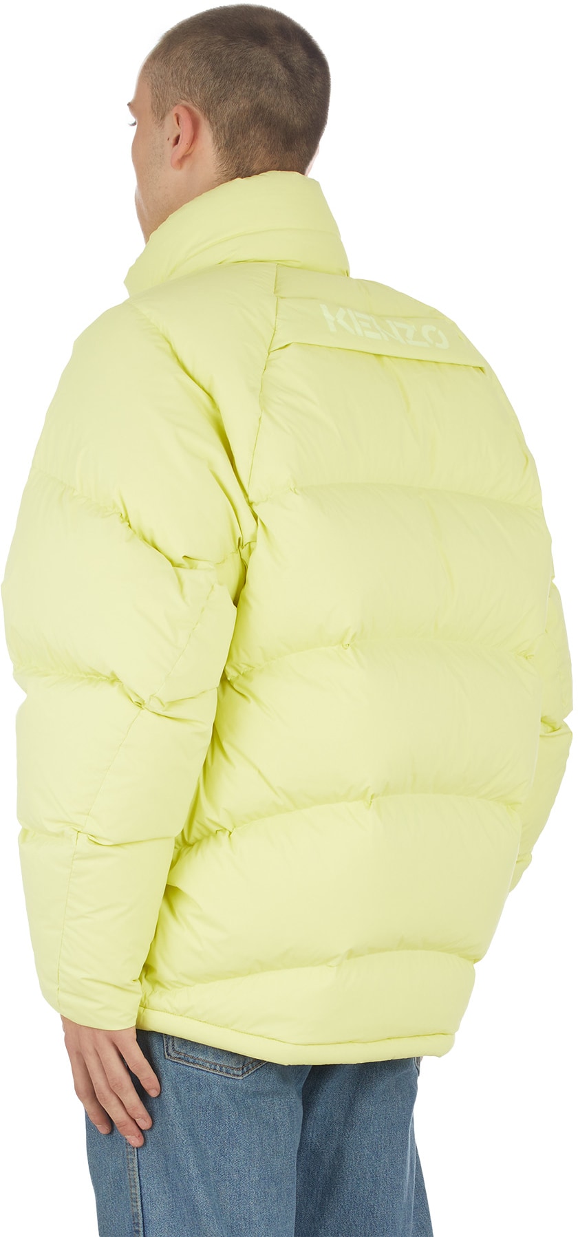 Kenzo: Jaune Blouson Aviateur Logo Jaune - 3