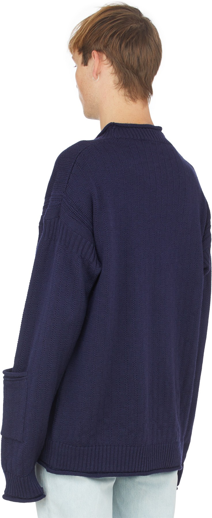 Kenzo: Bleu Pull en Laine Tigre Crest Bleu - 3