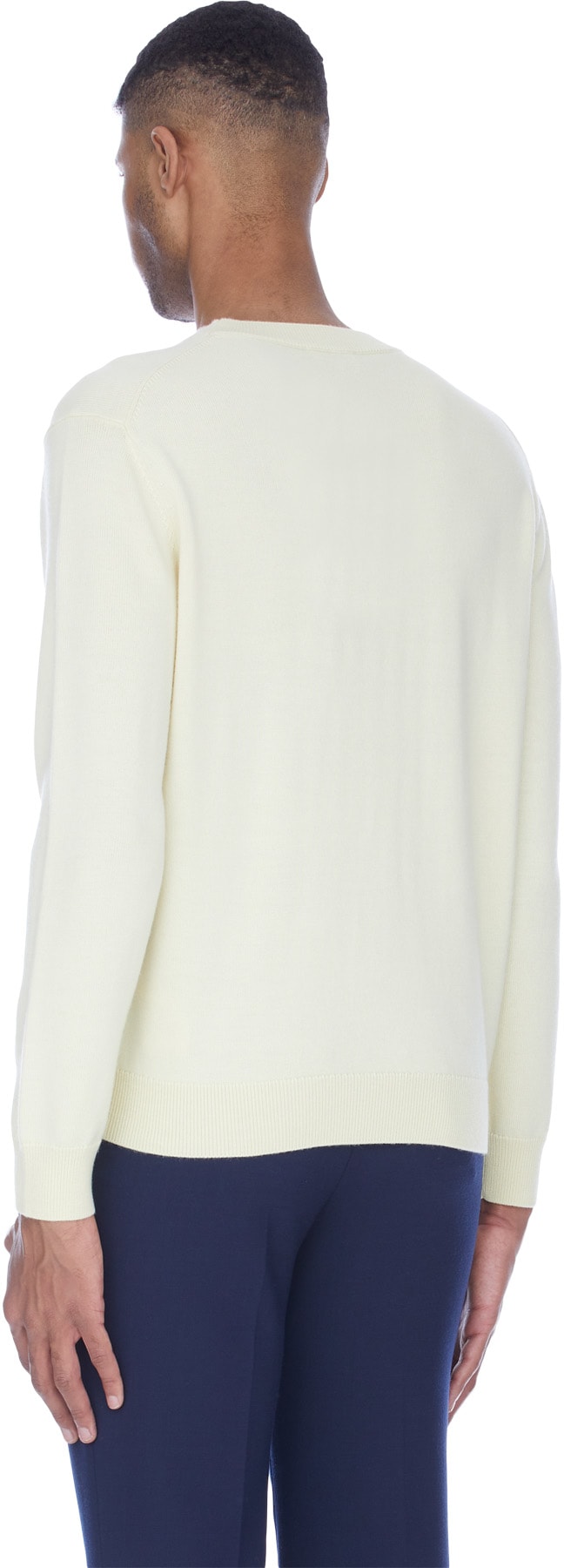 Kenzo: White Multicolor Logo Knit Pullover Sweater - 3