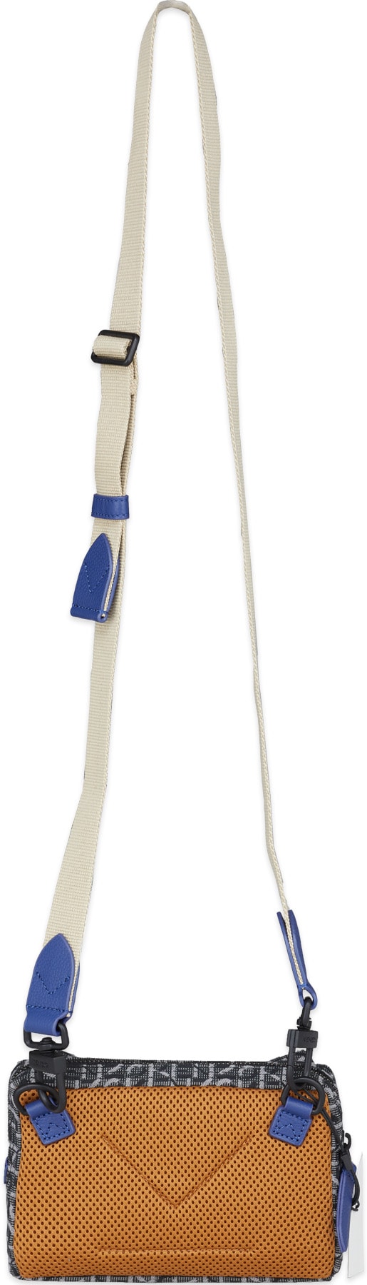 Kenzo: Bleu Mini Sac Bandoulière Courier en Jacquard Bleu - 2