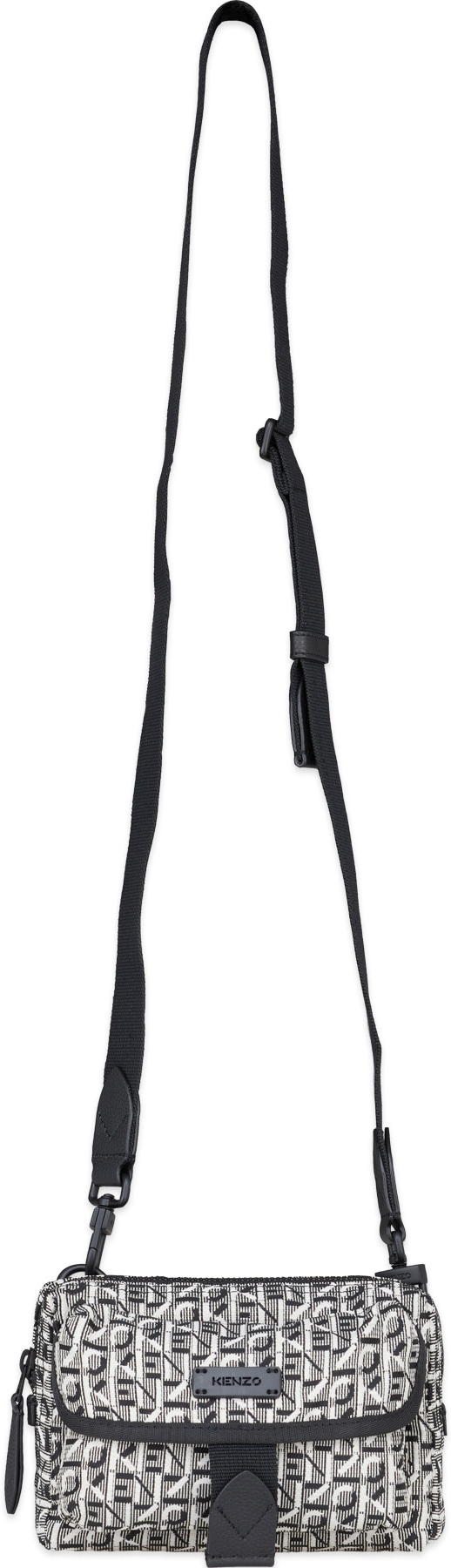 Kenzo Grey Courier Jacquard Mini Crossbody Bag influenceu United States influenceu