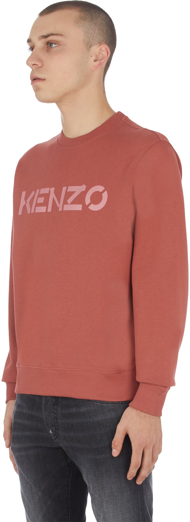 Kenzo: Pink Logo Crew Sweater - 2