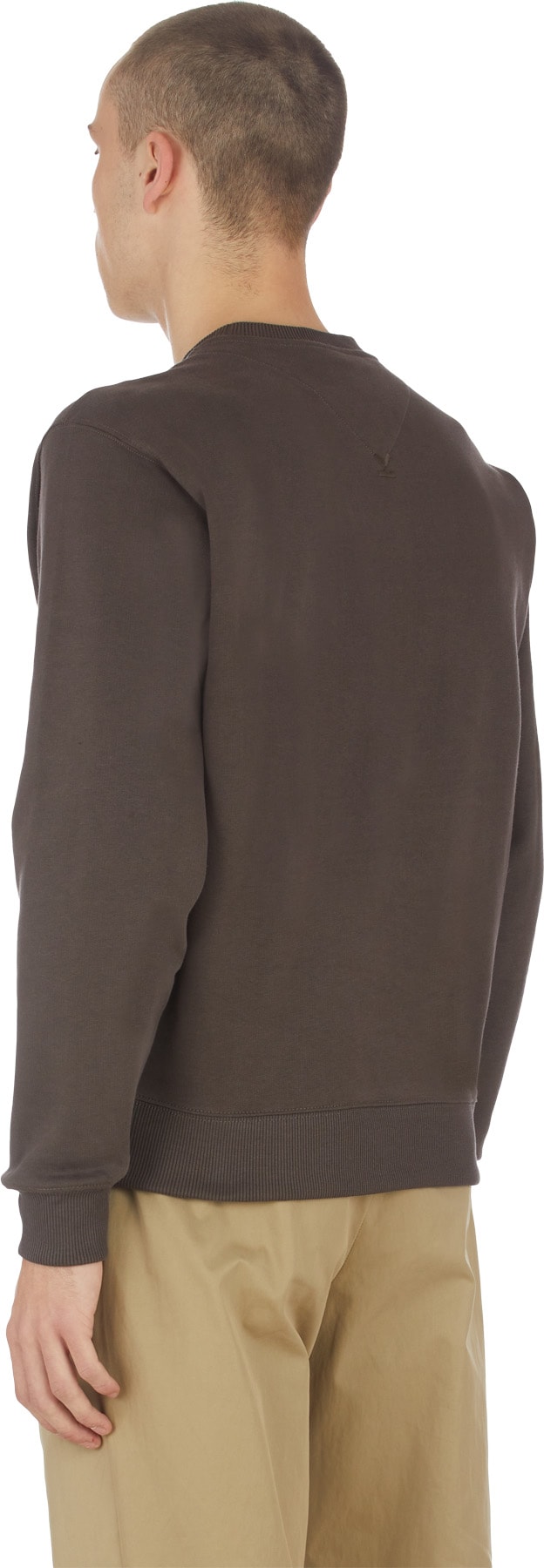 Kenzo: Brown Logo Crew Sweater - 3