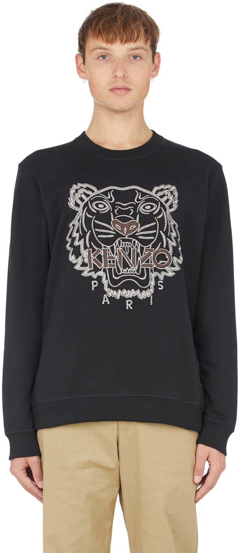 Kenzo: Noir Pull Tigre Seasonal 1 Noir - 1