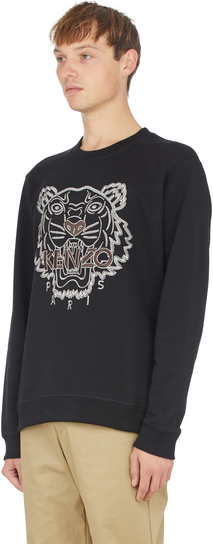 Kenzo: Noir Pull Tigre Seasonal 1 Noir - 2
