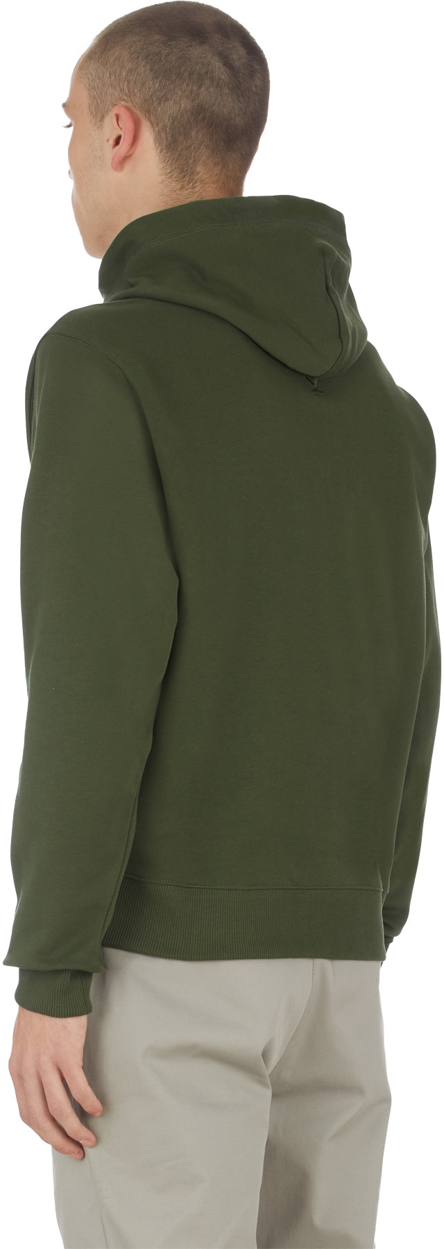 Kenzo: Vert Pull à Capuche Classique Logo Vert - 3