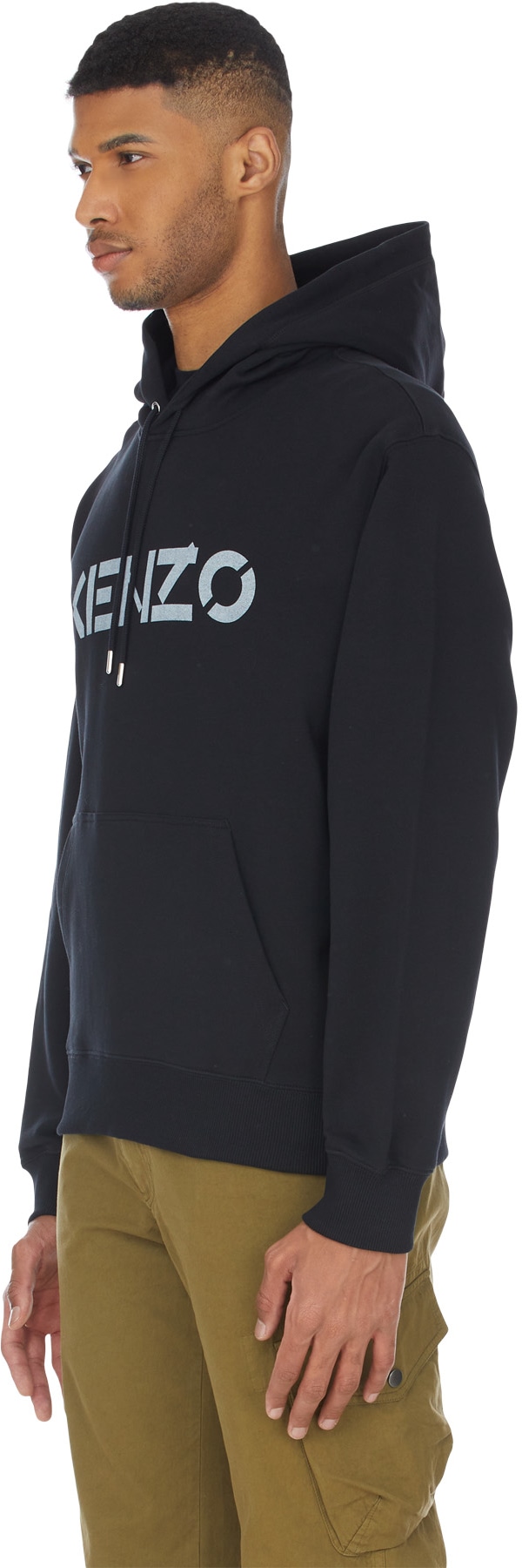 Kenzo: Noir Veste à Capuche Logo Classique Noir - 2