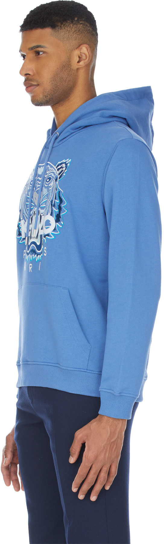 Kenzo: Bleu Veste à Capuche Tigre Bleu - 2