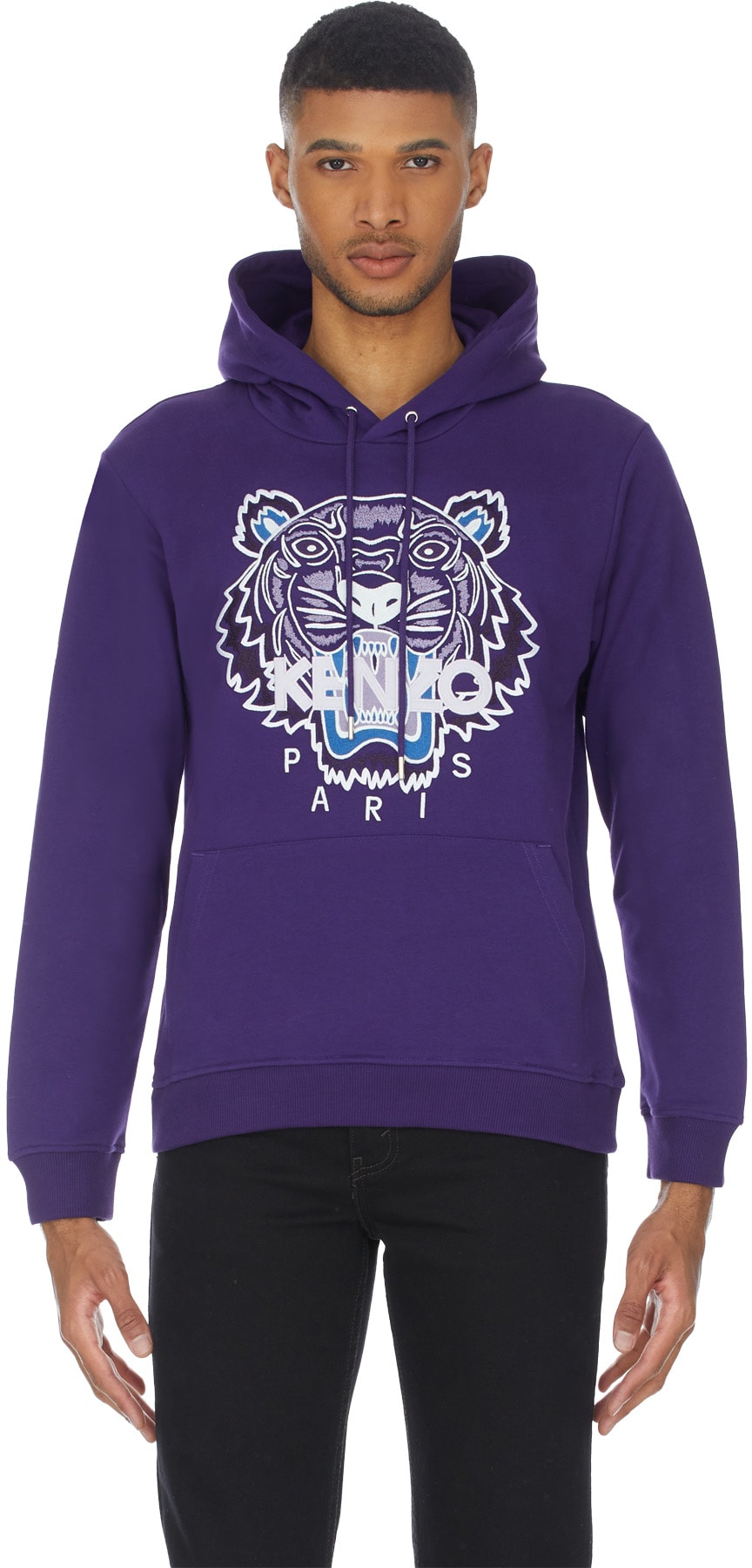 Kenzo: Mauve Veste à Capuche Tigre Mauve - 1