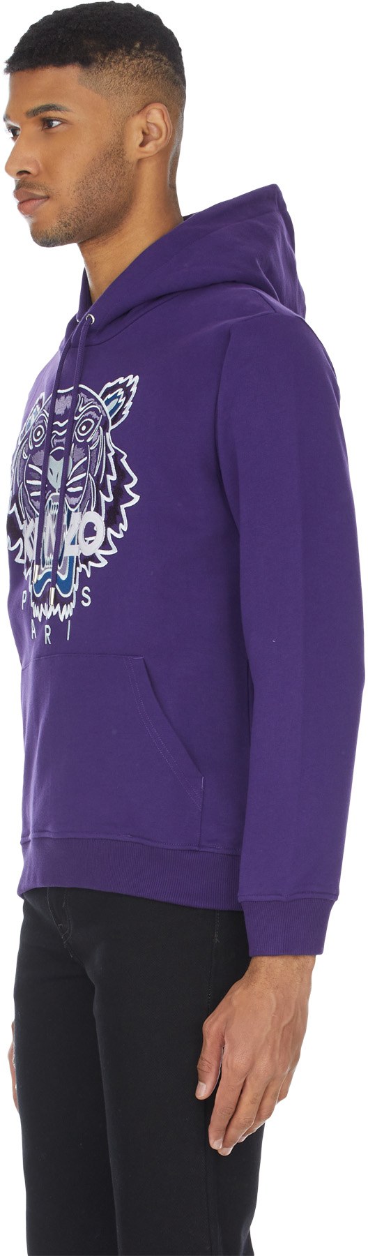 Kenzo: Mauve Veste à Capuche Tigre Mauve - 2