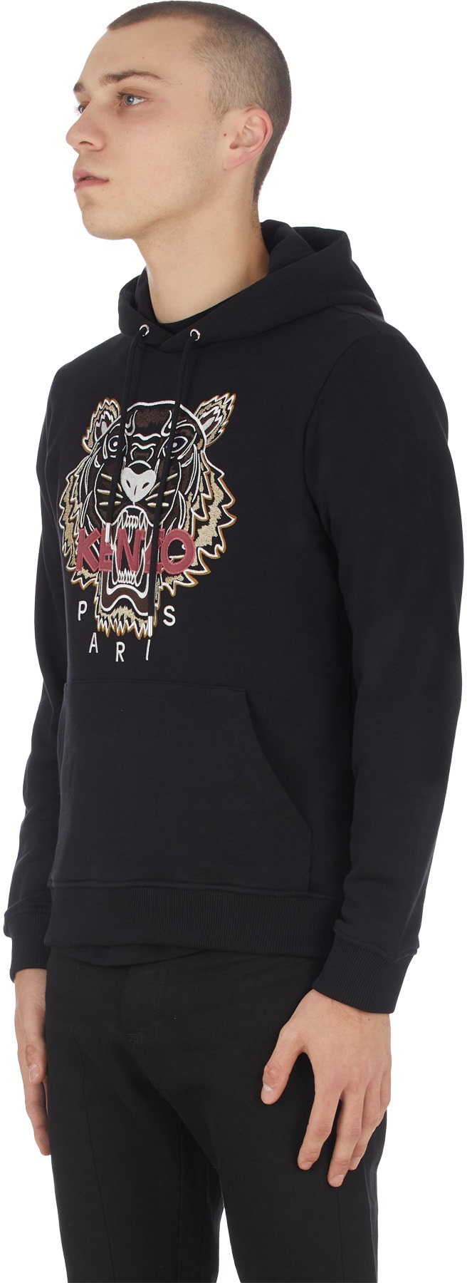 Kenzo: Black Tiger Hoodie - 2