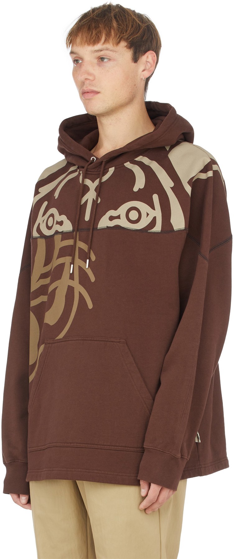 Kenzo: Brun Pull à Capuche K-Tigre Brun - 2