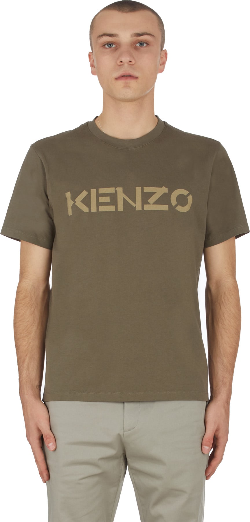 Kenzo: Brown Logo T-Shirt - 1