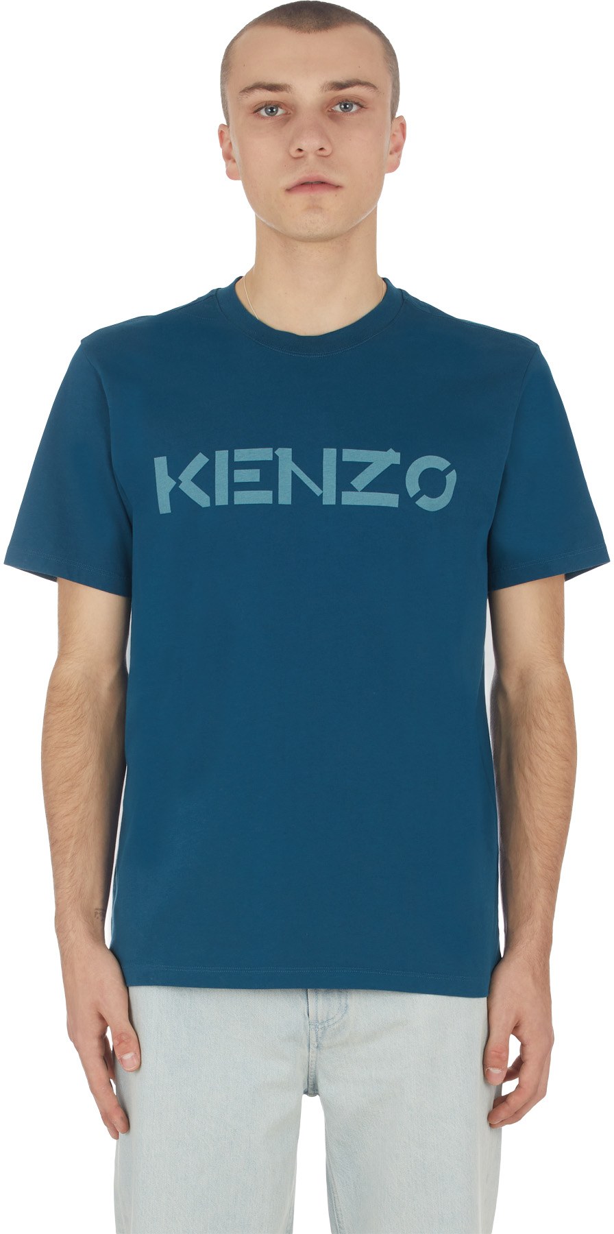 Kenzo: Blue Logo T-Shirt - 1