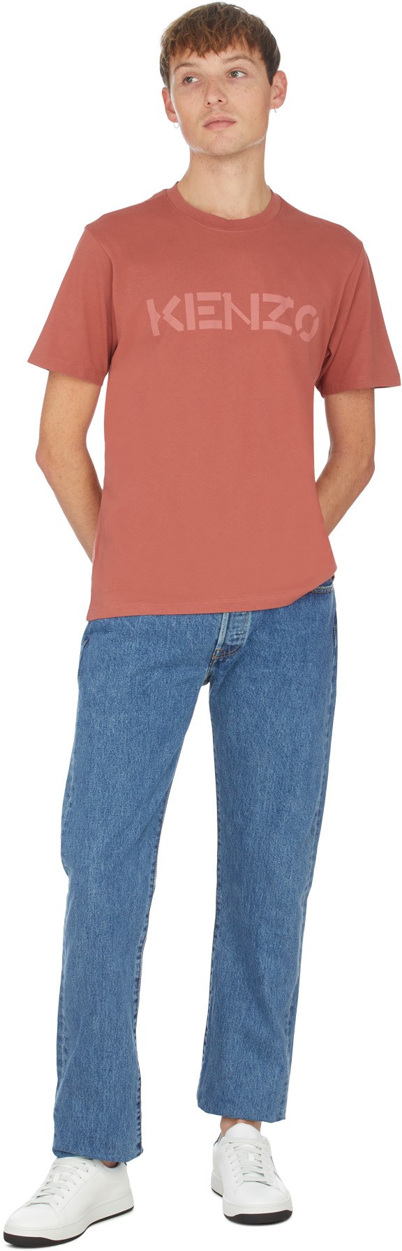 Kenzo: Rose T-Shirt Logo Rose - 4